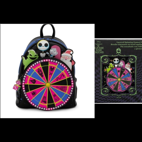 Loungefly Handbags - NWT Loungefly Nightmare Before Christmas Oogie Boogie Wheel Mini Backpack